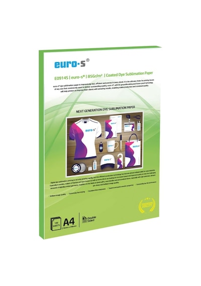 Euro-S 85Gr/M² 100 Yaprak A4 Süblimasyon Transfer Baskı Kağıdı