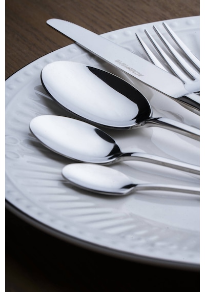 Acar Linear 12 Kişilik 72 Parça Çatal Kaşık Bıçak Takımı Silver
