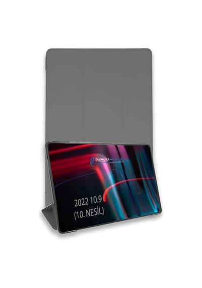 Apple iPad Uyumlu 2022 10.9 10.nesil Kılıf Tablet Smart Kılıf - Koyu Gri Arka Kapak