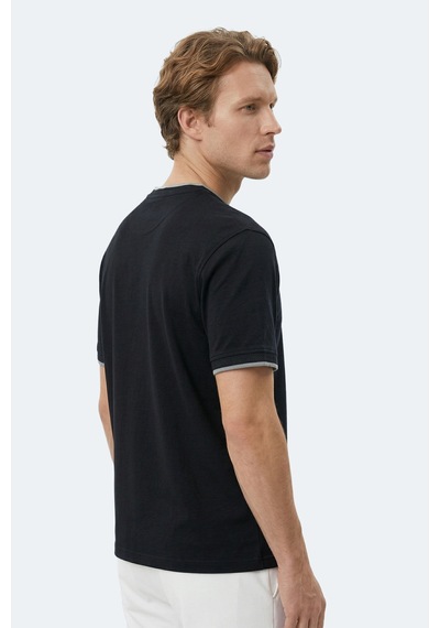 Slazenger Zavıer Erkek Pamuklu Siyah Tişört