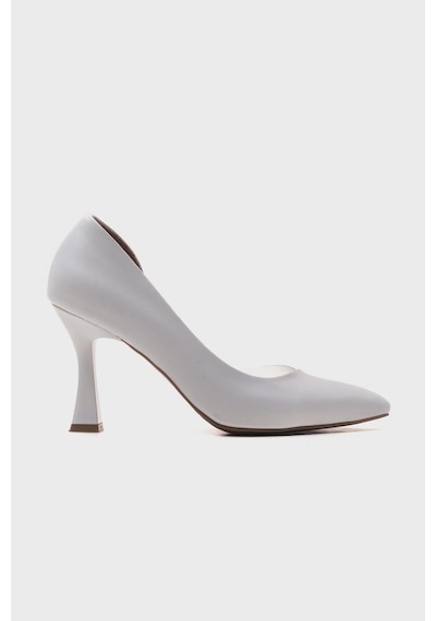 Potinonline 0653 Kadın Yanı Şeffaf Açık Stiletto Topuklu Ayakkabı