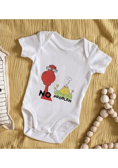 Bitmeyenkartus Bk Kids No Problem Tasarımlı Bebek Body Zıbın - Model 1 Çok Renkli
