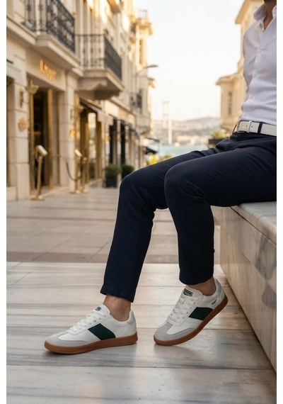 Kappa Kp-1077m Rahat Kauçuk Taban Sneaker Erkek Ayakkabı Beyaz - Yeşil