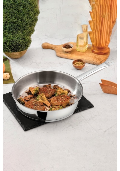 Polochef Tava Paslanmaz Çelik 28 Cm Gümüş
