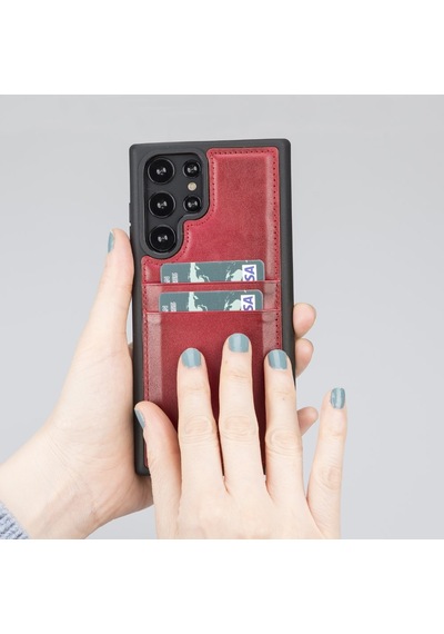 Bouletta Samsung Galaxy S22 Ultra Uyumlu Deri Kapak Fxcp V4ef