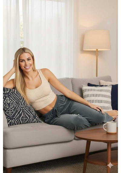 Kadife Gül Kurusu Likralı Soft Kadife Pijama Yeşil