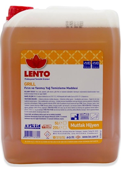 Lento Grill Fırın ve Yanmış Yağ Temizleyici 5 KG