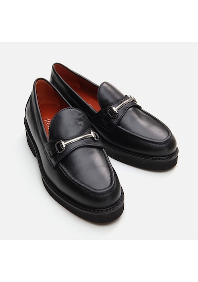 Hotiç Hakiki Deri Siyah Kadın Loafer 01ayh291730a100 Siyah