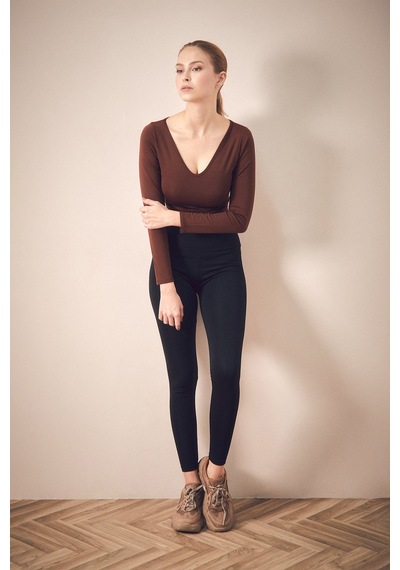 Fullamoda Yüksek Bel Tayt 25kgb7200216232-siyah SiYAH