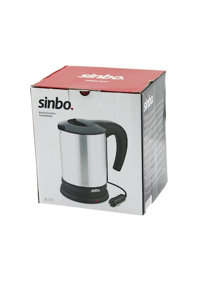 Sinbo Sk-7371 12v Araç İçi Kettle Paslanmaz Çelik Su Isıtıcısı 0.8lt 120w Çakmaklık Fişli
