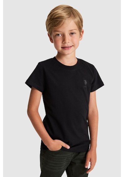 U.S. Polo Assn. Erkek Çocuk Siyah Tişört Basic 50325555-vr046
