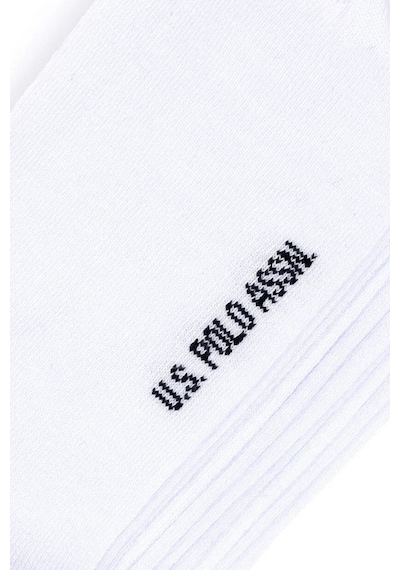 U.S. Polo Assn. U.s. Polo Assn. 5 Li Paket Çorap Gri Melanj - Regular Fit - Şık Ve Rahat Tasarım Erkek/ Beyaz