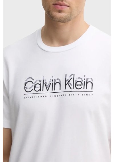 Calvin Klein Erkek T Shirt K10k114149 Yaf Beyaz Beyaz