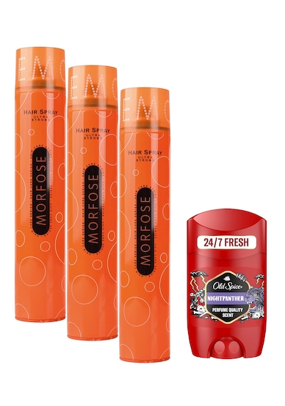 Old Spice Nıghtpanther Erkek Deodorant Stick 50 Ml Morfose Ultra Strong Saç Spreyi 400ml 3 Adet