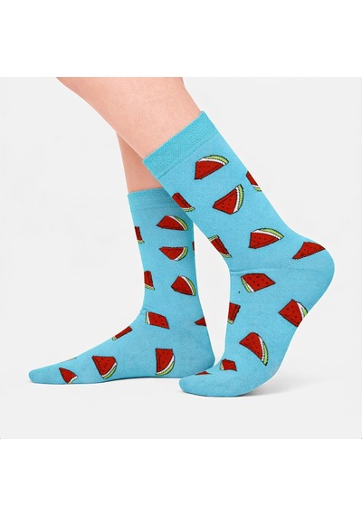 Carnaval Socks Unisex Mavi Karpuz Yaz Renkli Çorap Çok Renkli