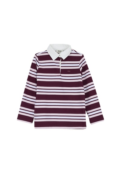 Jeep Sweatshirt, 5-6 Yaş, Bordo - Ekru