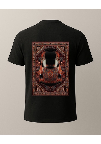 Etnik 911 Baskılı T-shirt Siyah