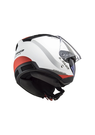 Ls2 Copter 2 Urbane Mat Beyaz-kırmızı Kask Beyaz-kırmızı