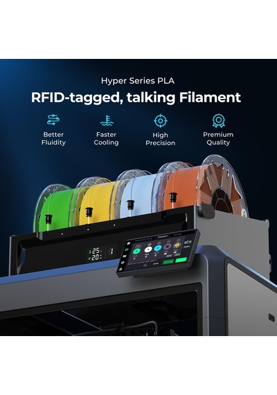 Creality Hyper Pla Rfıd Filament 1.75mm Beyaz 10'lu Paket, Yüksek Hızlı 3d Yazıcı Filamenti