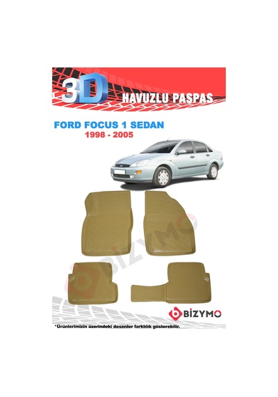 Ford Focus 1 Sedan 1998-2005 3D Bej Paspas Takımı Bizymo