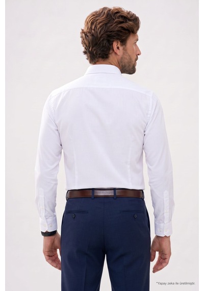Tudors Regular Fit Rahat Kesim Oxford Doku Uzun Kollu Düğmeli Yaka Pamuklu Beyaz Erkek Gömlek-52911 Tudors Regular Fit Rahat Kesim Oxford Doku Uzun Kollu Düğmeli Yaka Pamuklu Beyaz Erkek Gömlek-52911