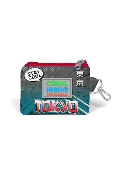 Coral High Kids Gri Nefti Anime Motorsiklet Desenli Bozuk Para Çantası 21893 Çok Renkli