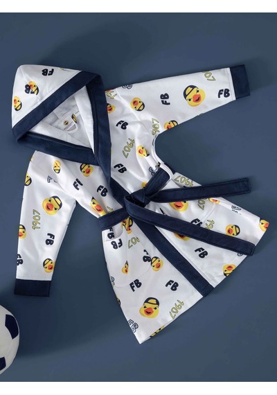 Fenerbahçe Beyaz Yellow Bebek Bornoz Standart