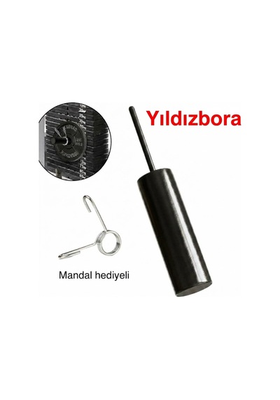 Ağırlık Ekleme Pimi - Weight Stack Pin 48/8mm Fitness Siyah - 875797181