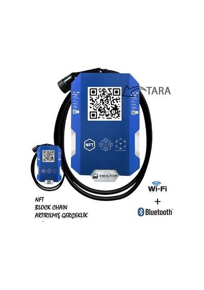 Enerjitem 11 KW Wifi Bluetooth Duvara Monte Elektrikli Araç Şarj İstasyonu
