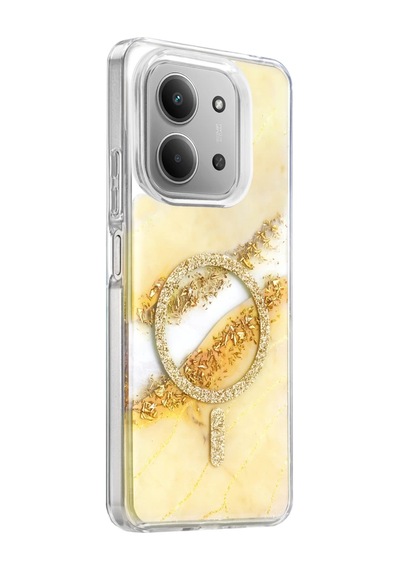 Onegif Xiaomi Redmi 15c 4g Lotus Simli Magsafe Kapak - Gümüş