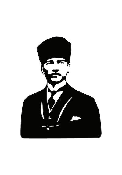 Kalpaklı Atatürk Sticker 20 X 26 Cm