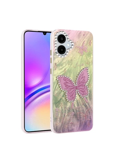 Newface - 208 - Samsung Galaxy Uyumlu A06 Kılıf Blade Aynalı Desenli Kapak - - Csmo-tex - Desen 5 Diğer