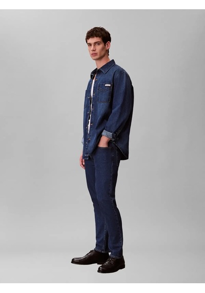 Calvin Klein Classıc Taper Pacıfı, E5d, 30, 30 Mavi Erkek Kot Pantolon