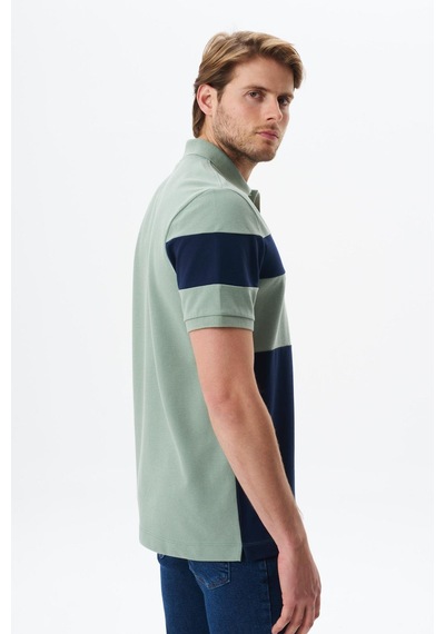 AR-MA Arma Erkek Regular Fit Çok Renkli % 100 Pamuk Pike Polo Yaka Tişört Y29374356102 Yeşil