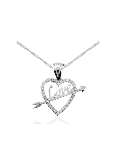 Gümüş Love Oklu Kalp Kadın Kolye (551162396)