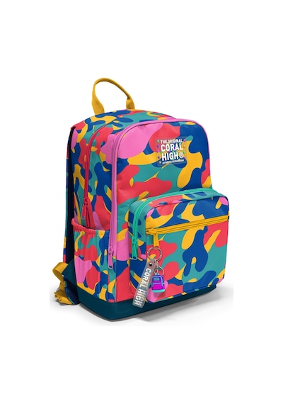 Coral High Dört Gözlü İlk Ve Ortaokul Çantası - Unisex Renkli Kamuflaj Desenli 33232 Çok Renkli