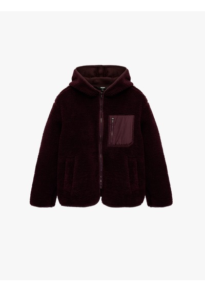 Koton Kapüşonlu Uzun Kollu Fermuarlı Cep Detaylı Oversize Peluş Ceket Bordo 6wak20044nk Bordo Koton Kapüşonlu Uzun Kollu Fermuarlı Cep Detaylı Oversize Peluş Ceket Bordo 6wak20044nk Bordo
