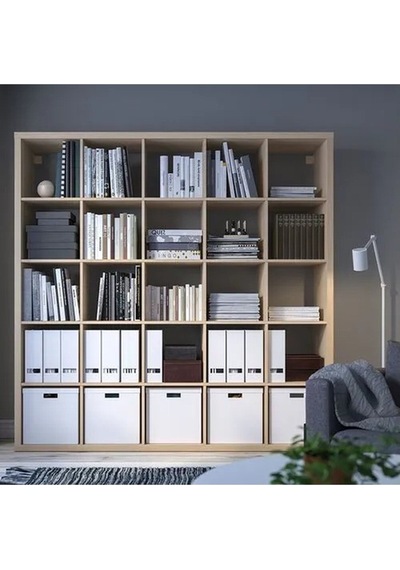 Ikea Kallax Açık Raf Ünitesi, Ağartılmış Meşe Görünümlü 182x182 Cm Meşe