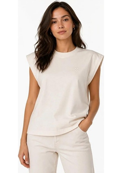 Hummel 912323-9157 Remiendo Kadın Tişört Krem