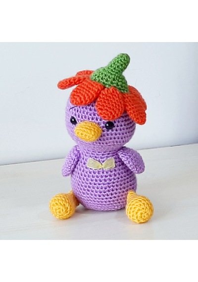 Amigurumi Örgü Oyuncak Civciv Mor