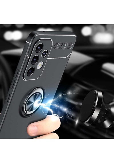 Samsung Galaxy Uyumlu A53 5G Kılıf Yüzüklü Magnetli Ravel Case Kapak