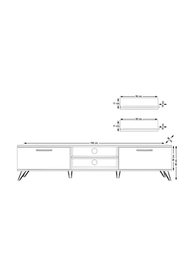 Decoraktiv Eko 4 Mdf Dvd Retro Tv Ünitesi Tv Sehpası Pera - Beyaz