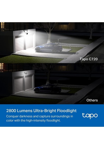C720, Akıllı Projektör Kamerası, 2k Qhd, 2800 Lumen, Hareketle Etkinleşen Projektör, Yapay Zeka Desteği, Ip65, Yerel/bulut Depolama