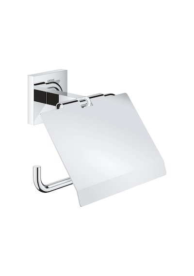 Start Cube Quickfix Tuvalet Kağıtlığı Kapaklı , Duş, Banyo Aksesuarları, Krom, 41102000 16.5 x 12.2 x 11.2 CM
