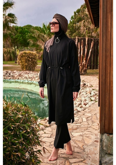 Marina M2401 Tam Kapalı Mayo-siyah Siyah