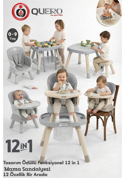 Quero Yummy Mama Sandalyesi - Açık Gri