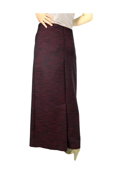 Ermanlar Kadın Bordo Kumaş Uzun Etek Erm157-Bordo-38 Bordo