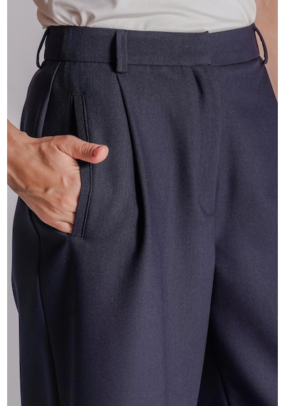 Braccas Kadın Yandan Cepli Fermuar Ve Agraf Kapamalı Relaxed Fit Pantolon Lacivert Lacivert Braccas Kadın Yandan Cepli Fermuar Ve Agraf Kapamalı Relaxed Fit Pantolon Lacivert Lacivert