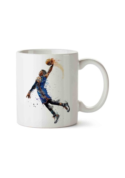 Basketbol Porselen Kupa Bardak Beyaz