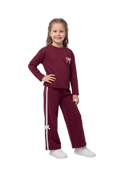 New Kids Kız Takım Çocuk Uzun Kol Fiyonk Brd Detaylı -91250 Bordo